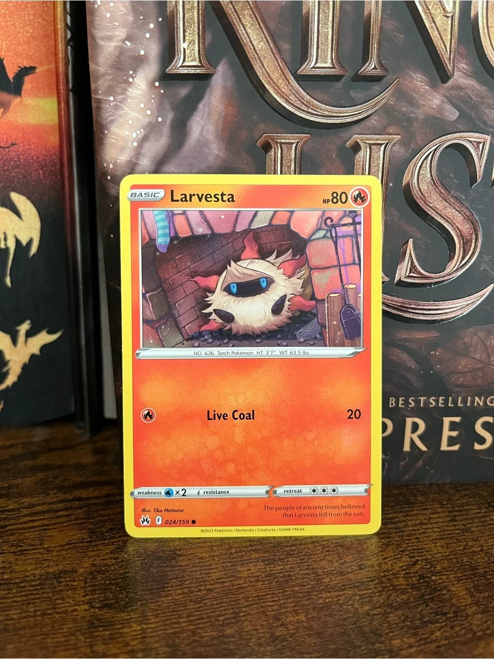 Larvesta Pokemon Card Crown Zenith 024/159